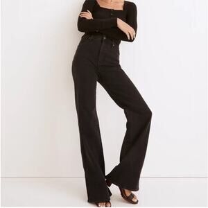 Madewell Black Flare & Wide Leg Jeans
